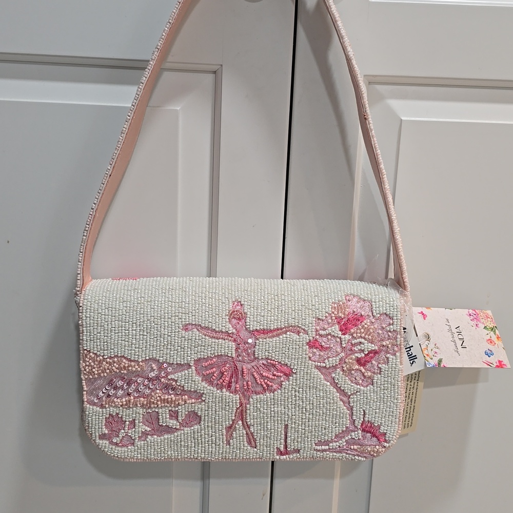 Pink Ballerina Beaded Women's Bag
